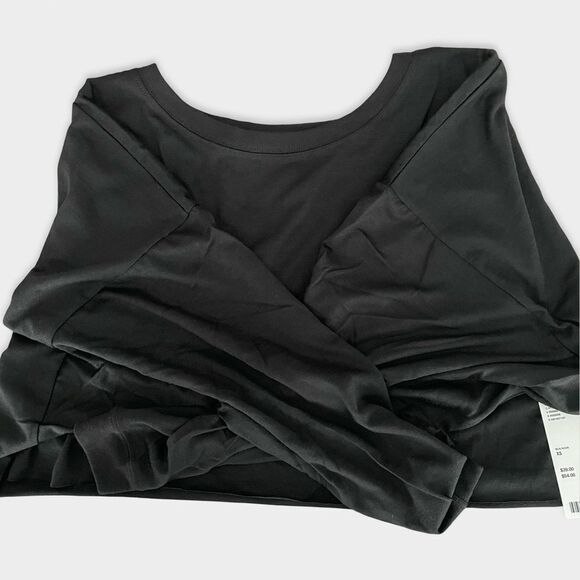 Urban out from under addison cozy cutoff cropped black tee  shirt size XS - Picture 10 of 14